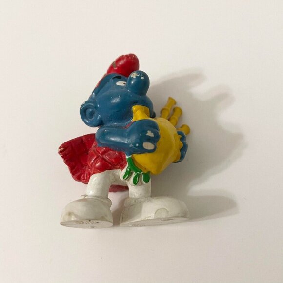 Vtg Smurf Smurfs Peyo Germany Bully Scottish Bagpipe Toy Figure - Picture 11 of 14